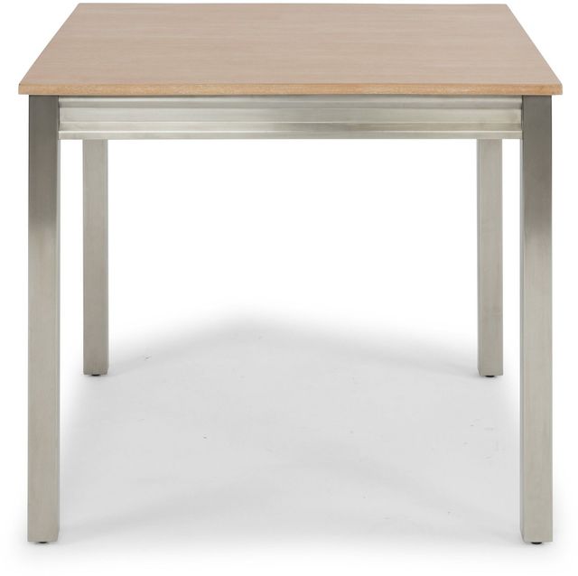 homestyles® Sheffield Brown Square Dining Table with Stainless Steel Frame-1