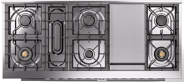 Ilve® Professional Plus II 60" Stainless Steel Pro Style Dual Fuel Range-2