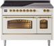 Ilve® Nostalgie II Series 48" Antique White Pro Style Induction Range-0