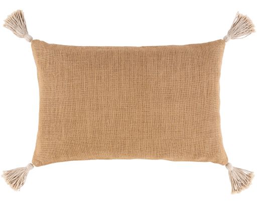 Surya Marion Camel 14"x22" Toss Pillow with Down Insert-3