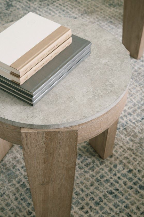 Signature Design by Ashley® Guystone 3-Piece Gray/Light Brown Occasional Table Set-3