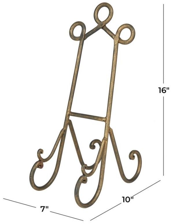 Deco Marche Gold Scroll Display Easel-2