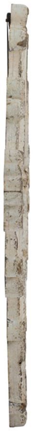 A & B Home Distressed White Artistic Diamond Mirror-3