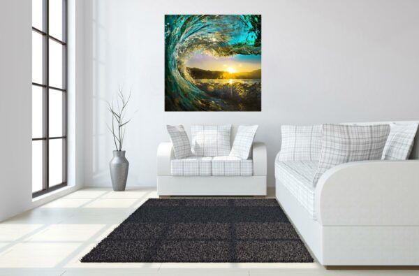 Classy Art Style 17 Floating Tempered Glass with Foil Wall Art-2