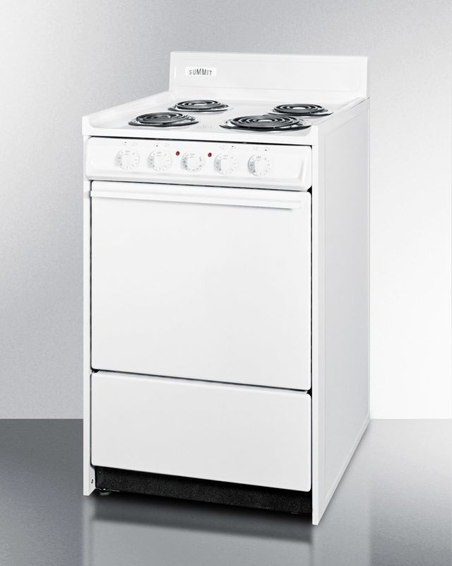 Summit® 20" White Freestanding Electric Range-2