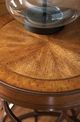 Hammary® Hidden Treasures Brown Round Lamp Table with Bronze Base-2