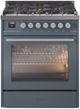 Ilve® Professional Plus II Series 30" Blue Gray Pro Style Dual Fuel Range-0