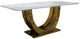 Furniture of America® Portanova White Dining Table with Gold Base-0