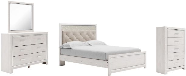 Signature Design by Ashley® Altyra 4-Piece White Queen Panel Bed Set-0
