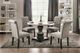 Furniture of America® Elfredo 5-Piece Antique Black/Light Gray/White Round Dining Table Set-1