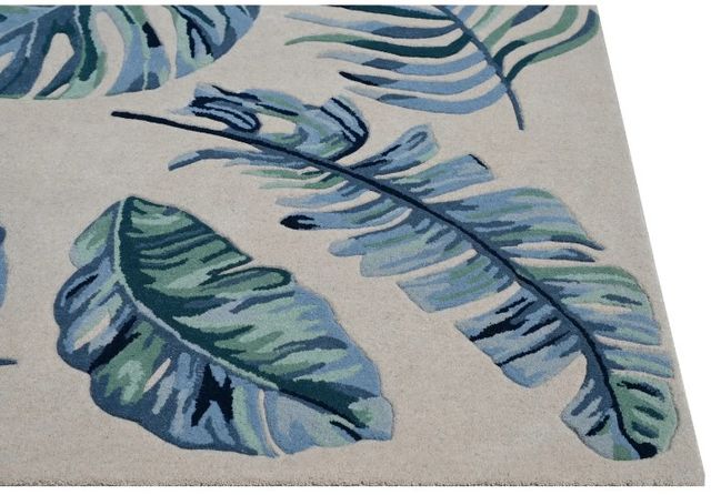 KAS Rugs Cove Blue/Ivory Leaves 5'x8' Area Rug-1
