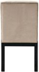 Meridian Furniture Evelyn Taupe/Black Velvet Upholstered Side Chair-3