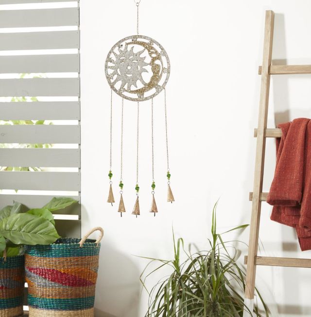Deco Marche Moon and Sun Silver 31" Windchime-3