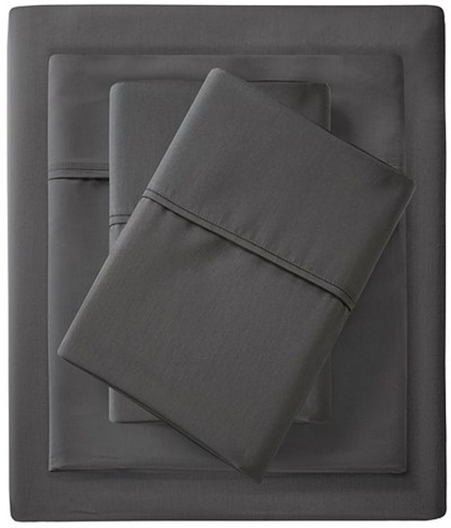 Olliix by Madison Park Charcoal King 1500 Thread Count Cotton Rich Sheet Set-0