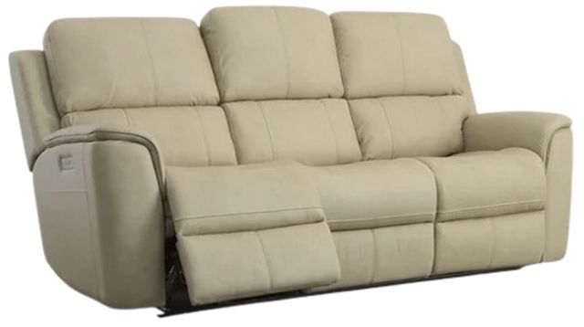 Flexsteel® Henry Beige Power Reclining Sofa with Power Headrests and Lumbar-2