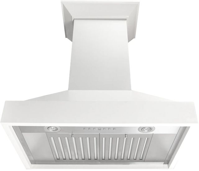 ZLINE 36" Smooth Bright White Wall Mounted Range Hood-2