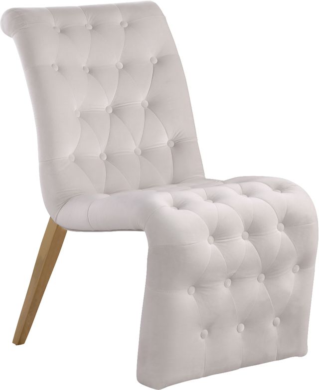 Meridian Furniture Curve Cream Velvet Dining Chair-0