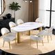 Furniture of America® Northam 7-Piece Matte Gold/White Dining Table Set-1