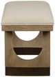Magnussen Home® Tristan Beige/Swiss Coffee Brown Upholstered Bench-3