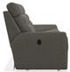 La-Z-Boy® Soren Pewter Leather Reclining Sofa-2