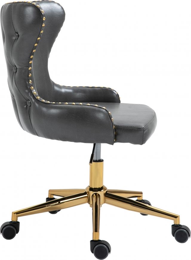 Meridian Furniture Hendrix Grey Faux Leather Office Chair-2