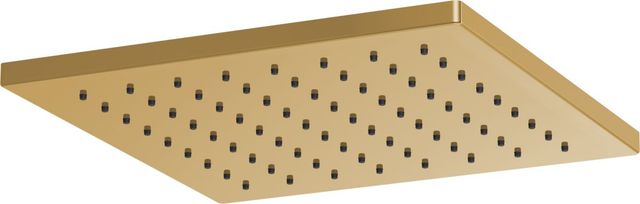 Brizo Essential™ Brilliance® Polished Gold 12" Linear Square Single-Function Raincan Shower Head-0