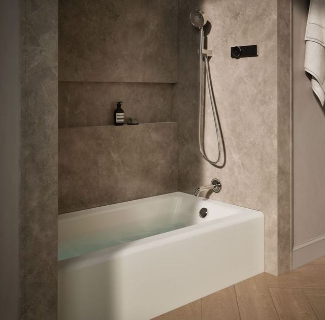 KOHLER® Bellwether® Biscuit 60" X 32" Alcove Bath - Right Drain-2