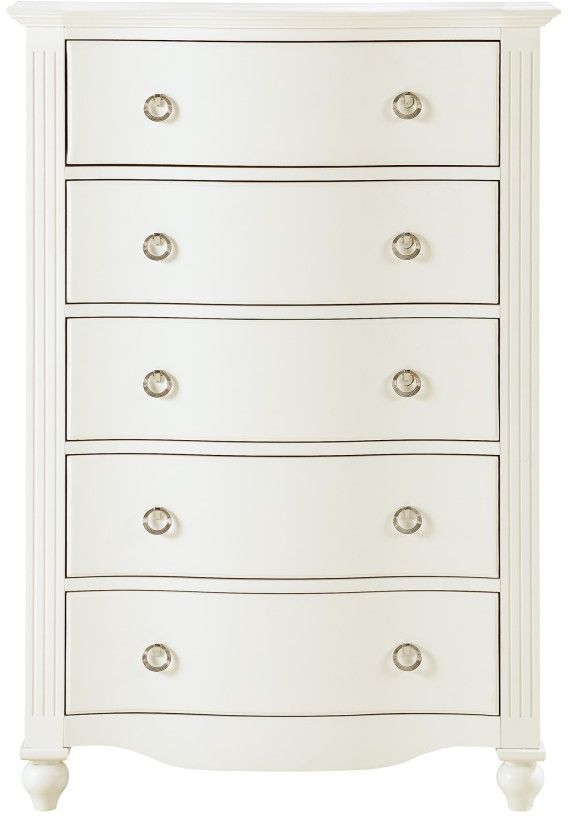 Mazin Furniture Meghan White Youth Chest-1