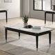 Furniture of America® Maidstone White Coffee Table with Black Base-1
