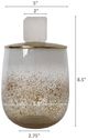 A & B Home Gold/White Small Lidded Jar -3