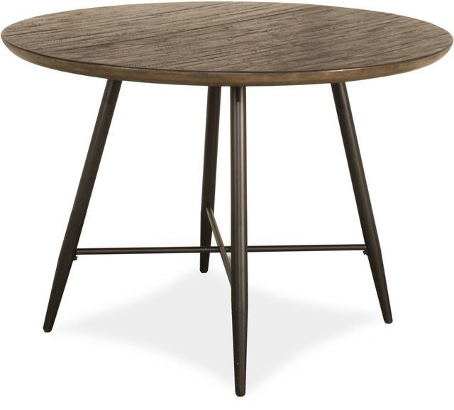 HH2 Home Forest Hill Distressed Walnut Dining Table with Brown Base-1