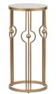 A & B Home Marble and Brass 12" Table -1