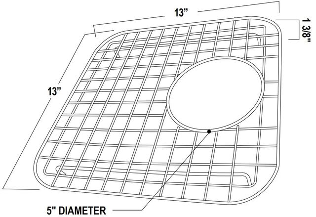 Rohl® White Wire Sink Grid for 5927 Bar And Food Prep Sink-1
