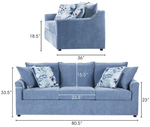 New Classic® Home Furnishings Sylvie Slate Blue Sofa-2