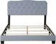 Bernards Ariana Gray Upholstered Queen Panel Bed in a Box-1
