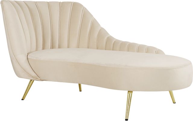 Meridian Furniture Margo Cream Velvet Chaise