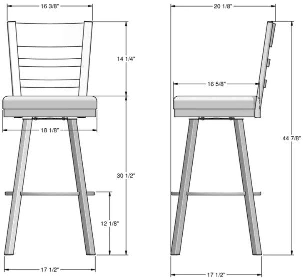 Amisco Customizable Owen Swivel Bar Stool-1