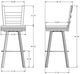 Amisco Customizable Owen Swivel Bar Stool-1