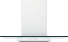 Café™ 30" Matte White Wall Mount Glass Canopy Chimney Hood