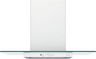 Café™ 30" Matte White Wall Mount Glass Canopy Chimney Hood