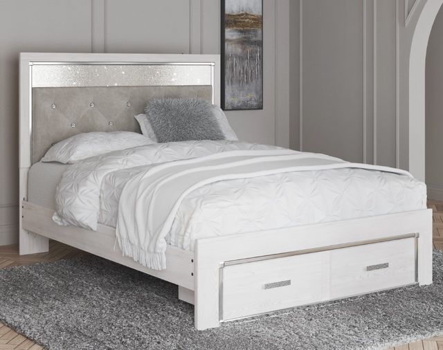 Signature Design by Ashley® Altyra White Queen Upholstered Storage Bed-6