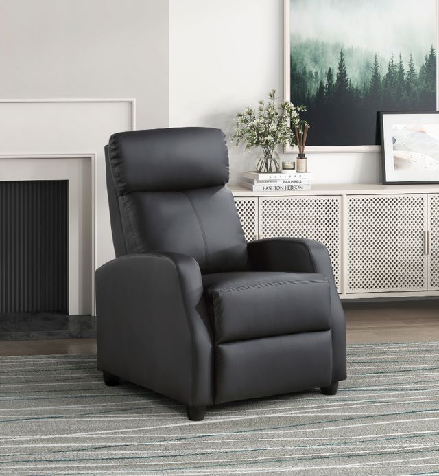 Homelegance® Greenfield Black Push Back Reclining Chair-1