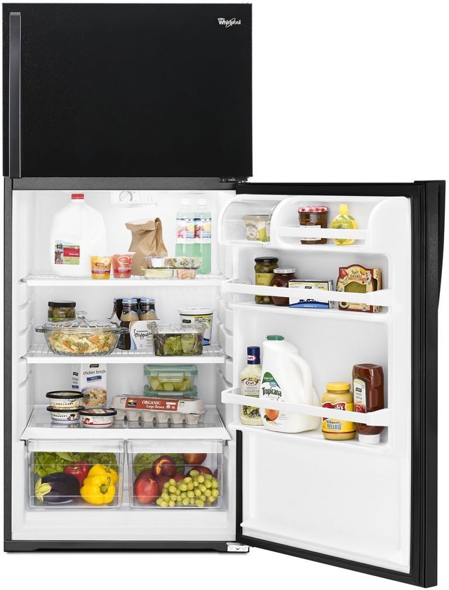 Whirlpool® 28 in. 14.3 Cu. Ft. Black Top Freezer Refrigerator-7