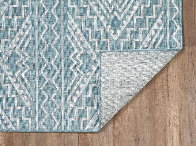 KAS Rugs Provo Aqua Quinn 5'x8' Area Rug-2