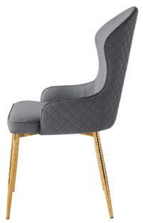 Mazin Furniture Venus Gold/Grey Side Chair-2