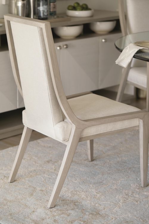 Bernhardt Axiom Beige/Linear Gray Dining Side Chair-1