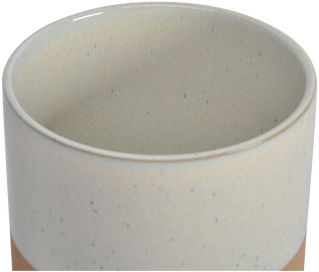Moe's Home Collection Rustica Brown/White 5" Planter-1