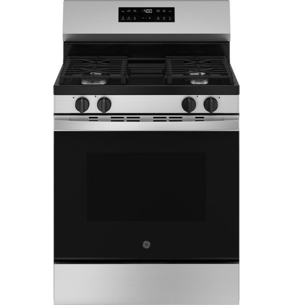 GE® 400 Series 30" Stainless Steel Freestanding Gas Range-0