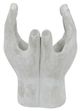 A & B Home Soft Gray Cupped Hands Planter-1