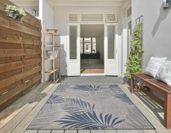 KAS Rugs Provo Blue Palms 5'x8' Area Rug-4